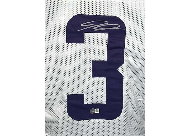 Jordan Addison Signed Custom White Football Jerseys Beckett