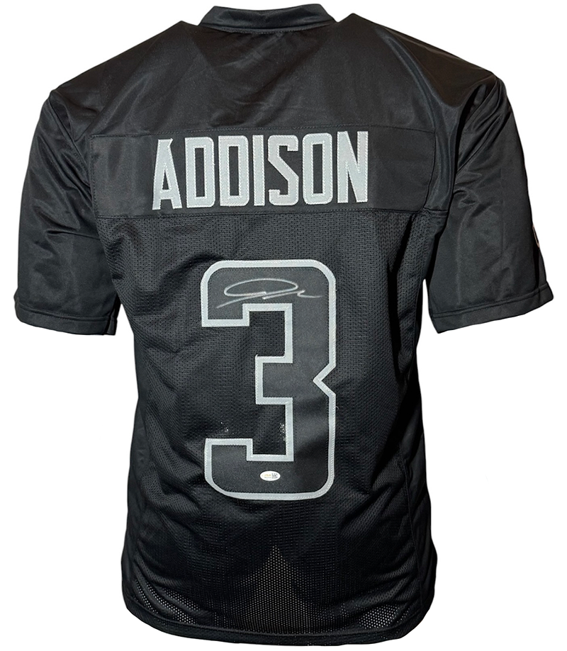 Jordan Addison Signed Minnesota Black Football Jersey JSA