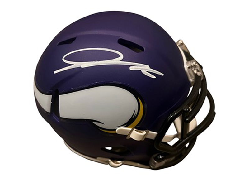 Jordan Addison Signed Minnesota Vikings Speed Mini Helmet Beckett