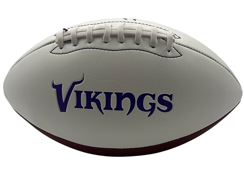 Jordan Addison Signed Minnesota Vikings Team Football Logo JSA