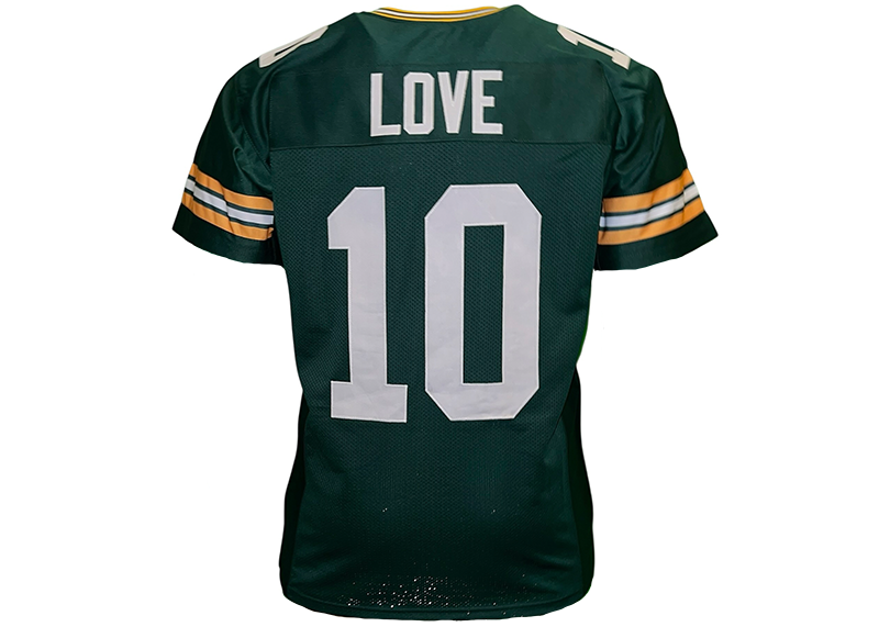 Jordan Love Unsigned Green Bay Green Football Jersey