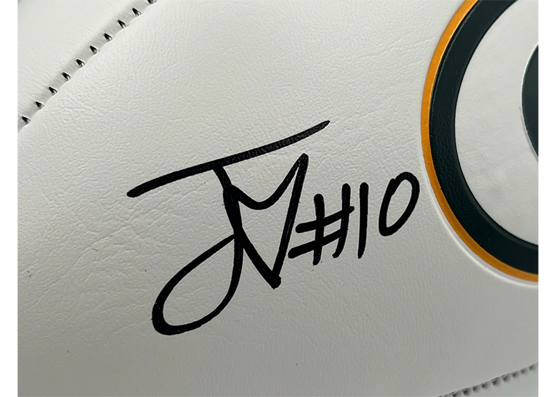 Jordan Love Signed Green Bay Packers Logo Football Beckett