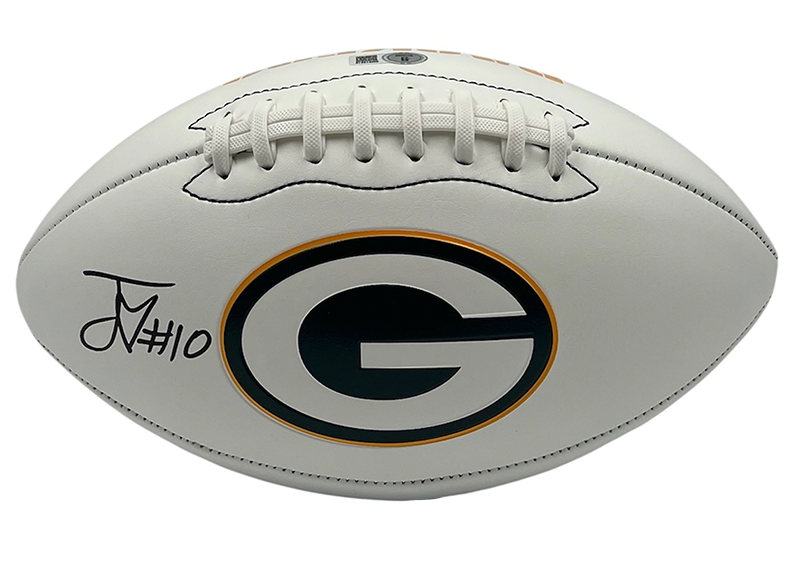 Jordan Love Signed Green Bay Packers Logo Football Beckett