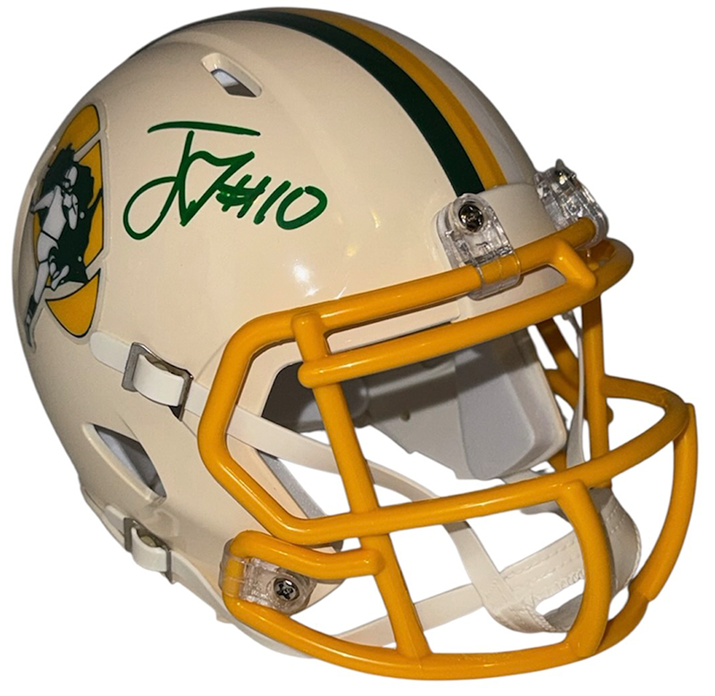 Jordan Love Signed Green Bay Packers Retro Mini Helmet Beckett BAS