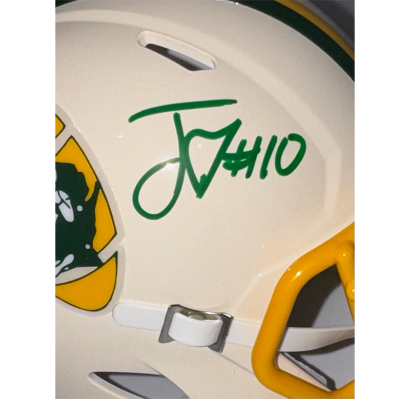 Jordan Love Signed Green Bay Packers Retro Mini Helmet Beckett BAS