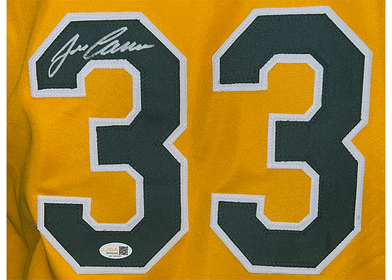 Jose Canseco Signed Oakland Yellow Baseball Jersey JSA