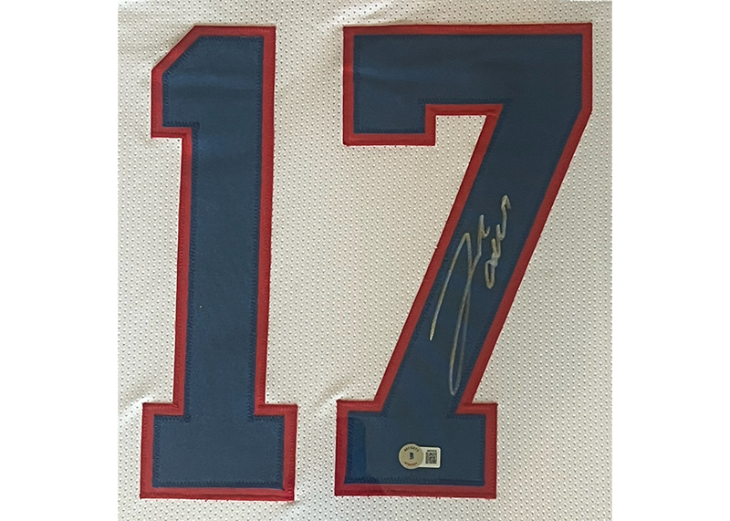 Josh Allen Signed White 34x42 Framed Football Jersey Beckett
