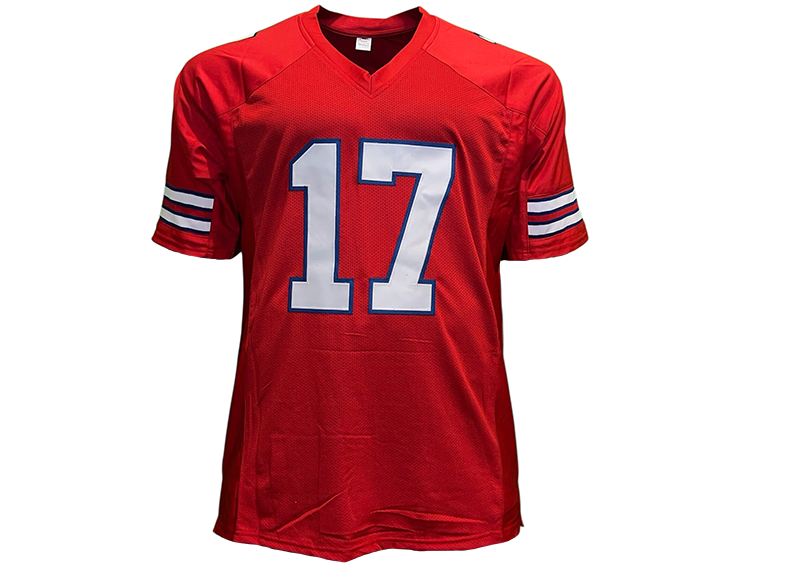 Josh Allen Unsigned Buffalo Red Football Jersey