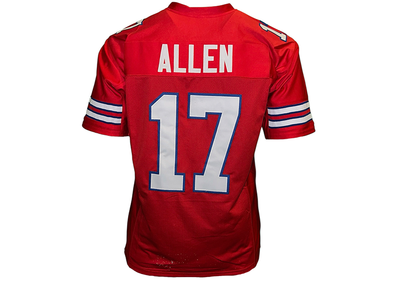Josh Allen Unsigned Buffalo Red Football Jersey