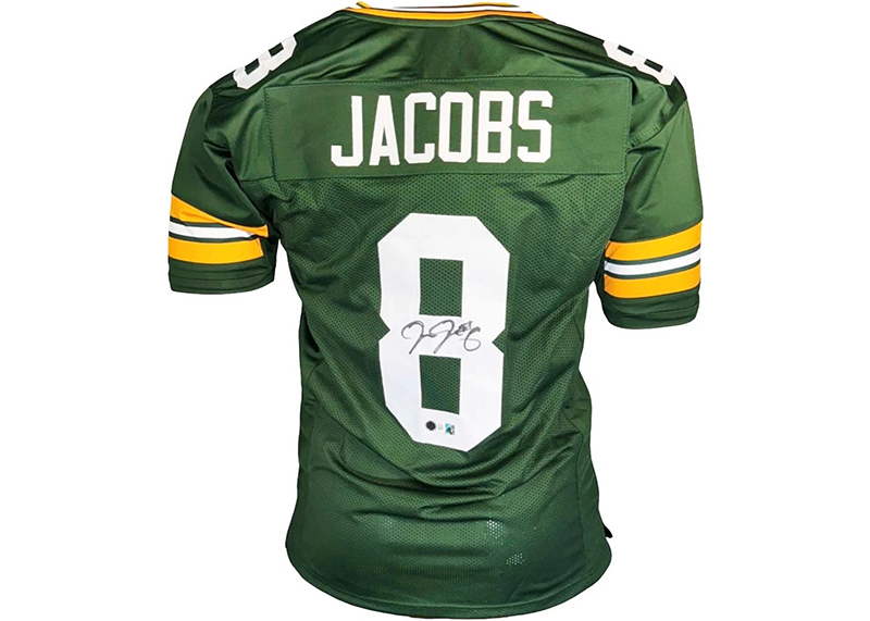 Josh Jacobs Signed Custom Green Football Jersey Beckett