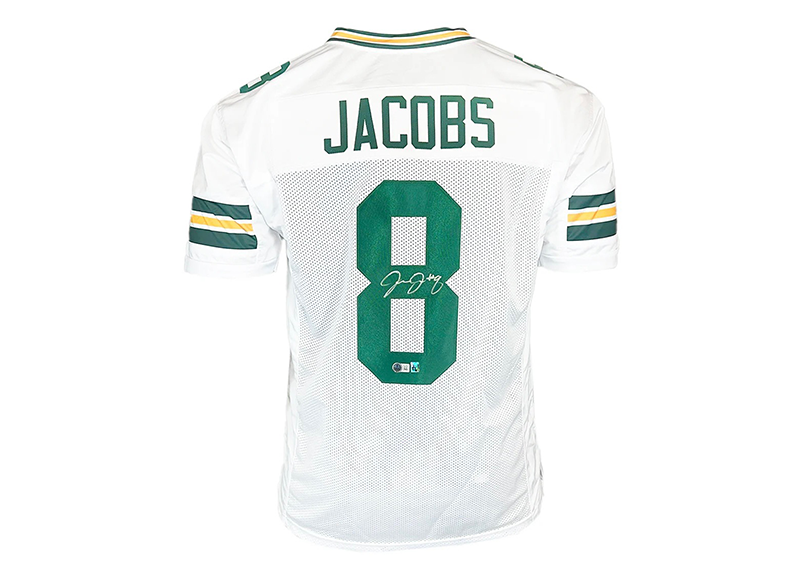 Josh Jacobs Signed Custom White Football Jersey Beckett