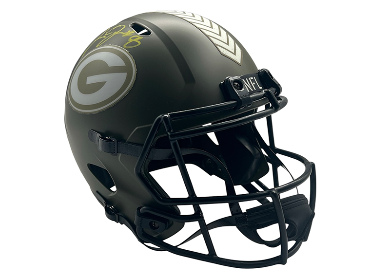 Josh Jacobs Signed Green Bay Packers STS Full Size Helmet Beckett