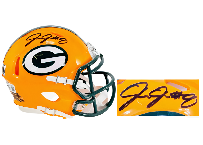 Josh Jacobs Signed Green Bay Packers Speed Mini Football Helmet Beckett