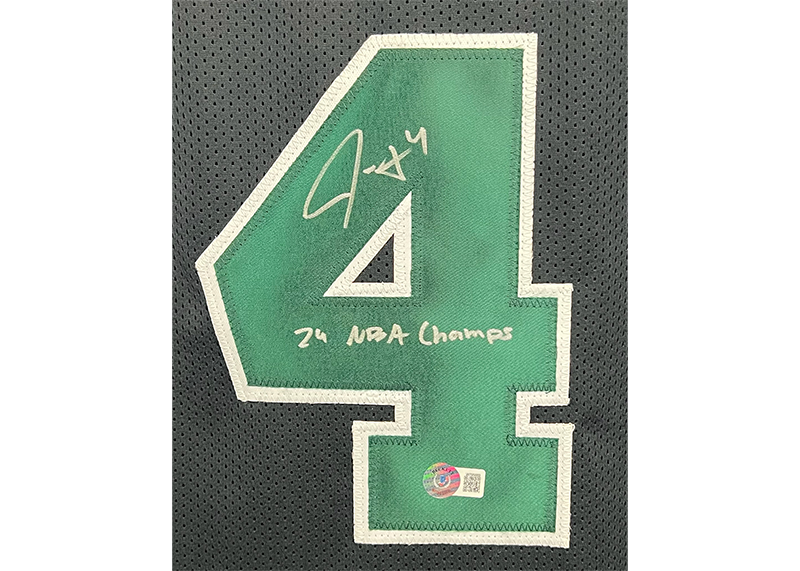 Jrue Holiday Signed Boston Black Basketball Jersey JSA 24 NBA Champs Inscription