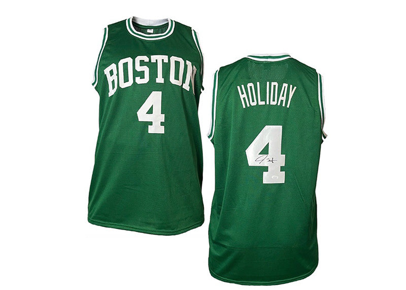 Jrue Holiday Signed Custom Green Boston Basketball Jersey JSA