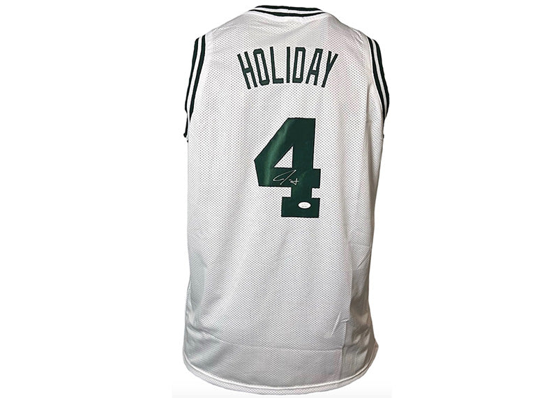 Jrue Holiday Signed Boston White Basketball Jersey JSA