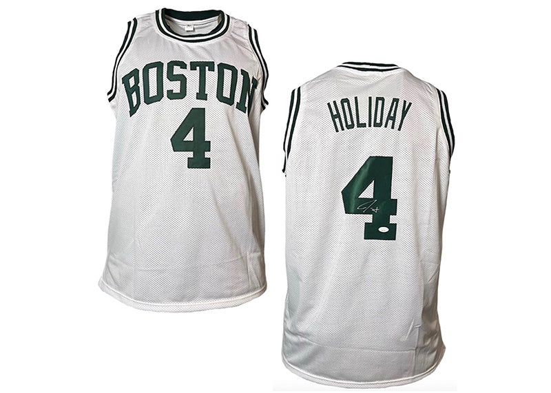 Jrue Holiday Signed Boston White Basketball Jersey JSA