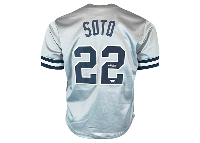 Juan Soto Signed Custom New York Grey Baseball Jersey (JSA)