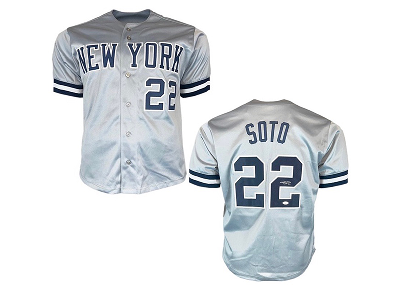 Juan Soto Signed Custom New York Grey Baseball Jersey (JSA)