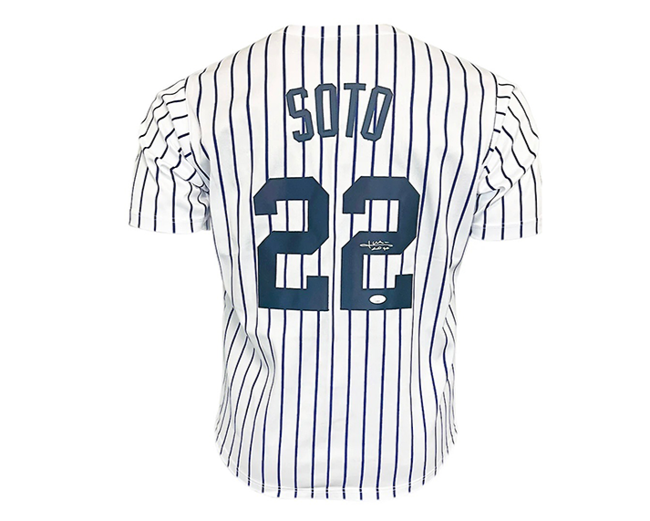 Juan Soto Signed Custom New York Pinstripe Baseball Jersey JSA