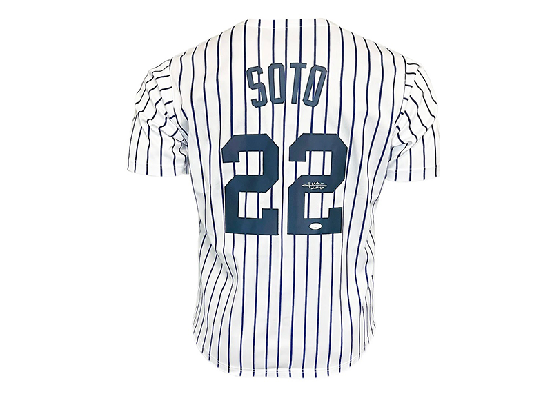 Juan Soto Signed Custom New York Pinstripe Baseball Jersey JSA