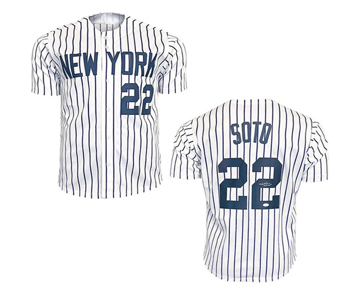 Juan Soto Signed Custom New York Pinstripe Baseball Jersey JSA