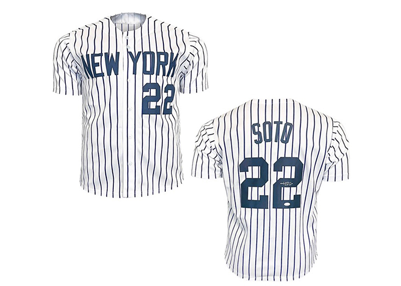 Juan Soto Signed Custom New York Pinstripe Baseball Jersey JSA