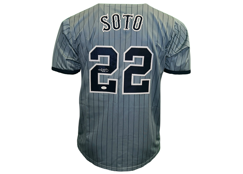 Juan Soto Signed New York Pinstripe Baseball Jersey JSA