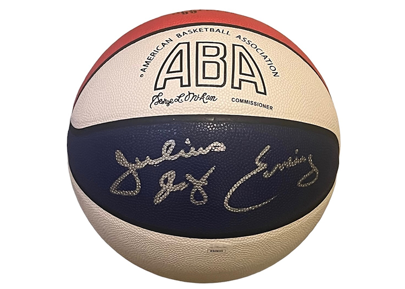 Julius Erving (Dr. J) Signed ABA Basketball JSA