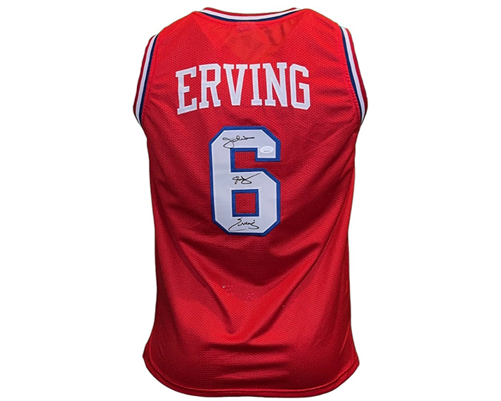 Julius Erving (Dr.J) Signed Philadelphia Red Basketball Jersey JSA