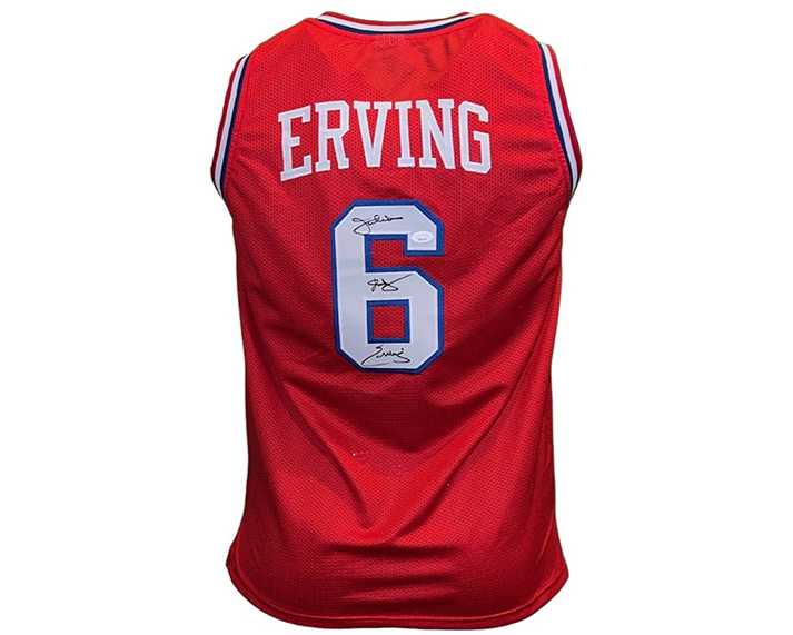 Julius Erving (Dr.J) Signed Custom Philadelphia Red Basketball Jersey JSA