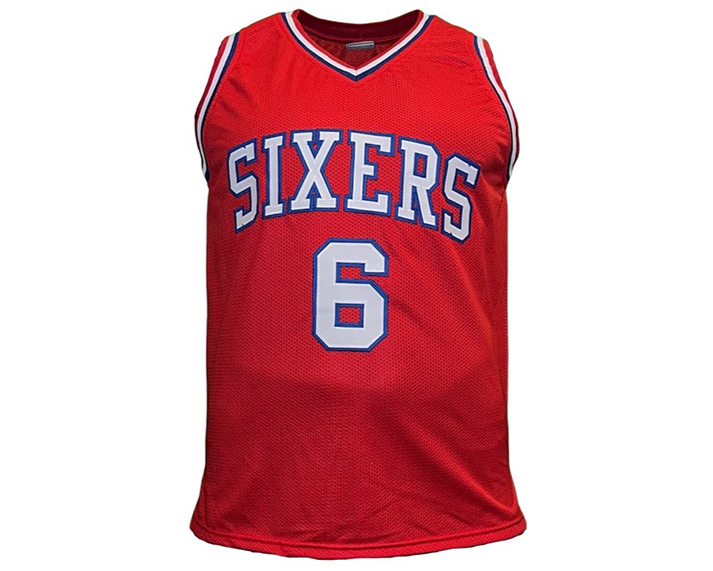 Julius Erving (Dr.J) Signed Custom Philadelphia Red Basketball Jersey JSA