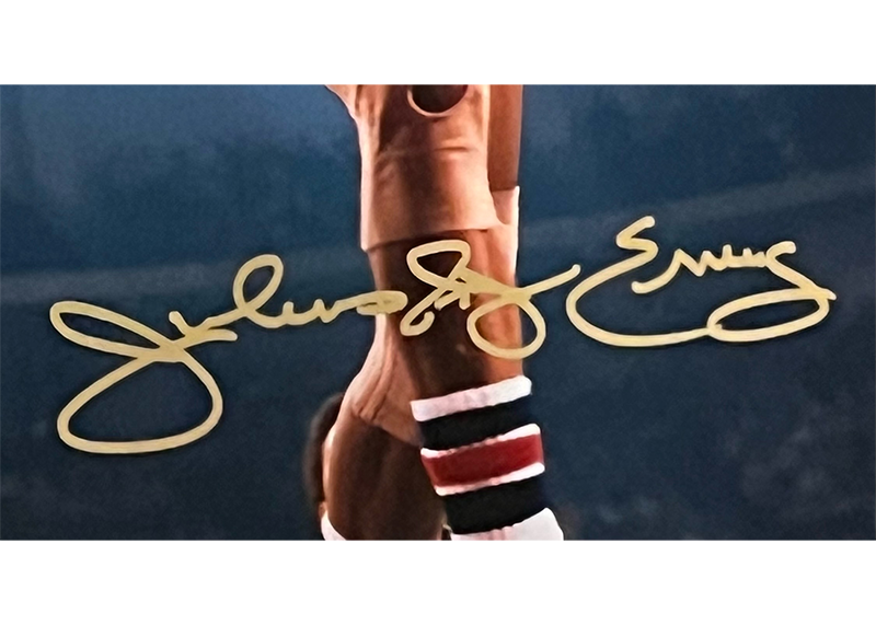 Julius Erving (Dr. J) Signed Philadelphia 76ers 16x20 Photo JSA