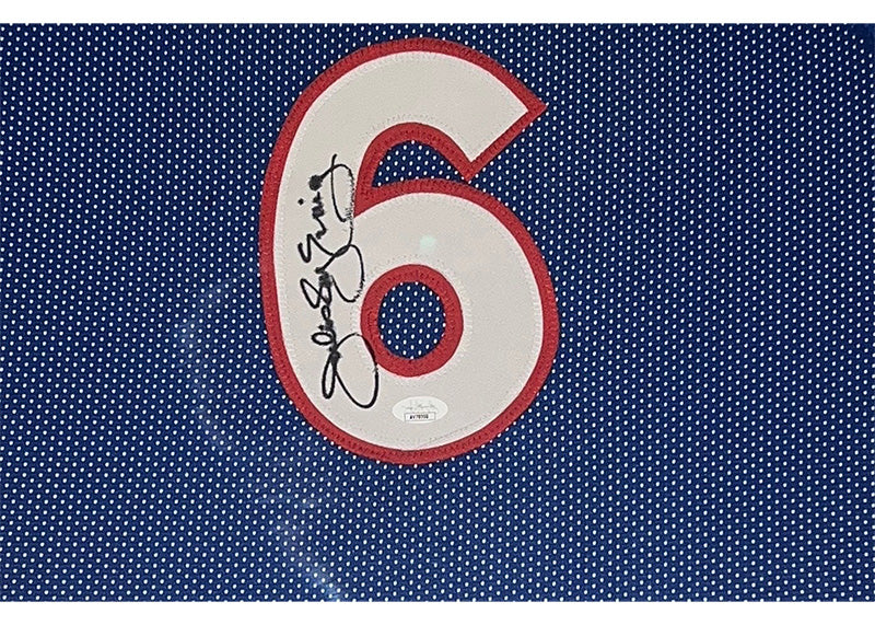 Julius Erving (Dr.J) Signed Philadelphia 76ers Framed 34x42 Jersey JSA