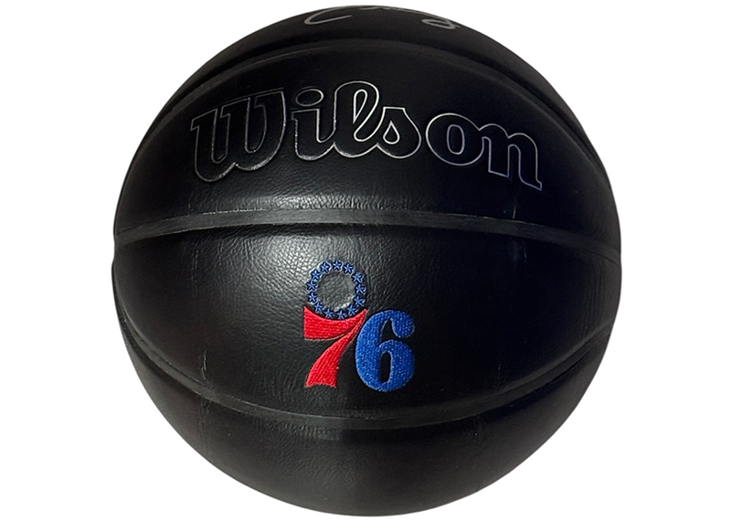 Julius "Dr. J" Erving Signed Philadelphia 76ers Black Logo Basketball – JSA