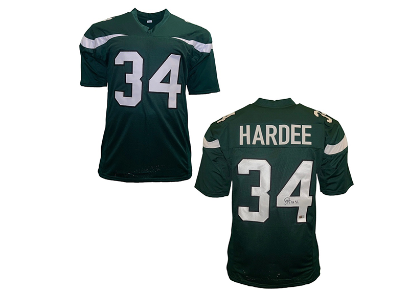 Justin Hardee Signed New York Green Football Jersey TriStar