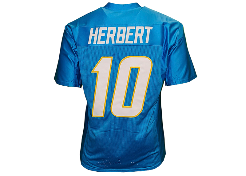Justin Herbert Unsigned Los Angeles Blue Football Jersey