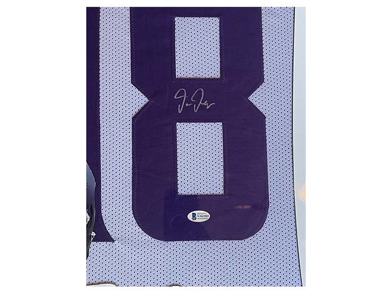 Justin Jefferson Autographed Custom Framed 40x27 Jersey Beckett