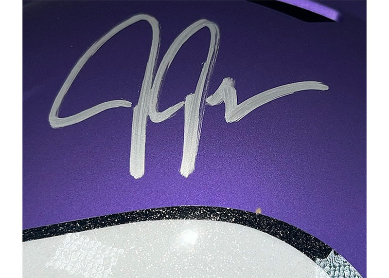 Justin Jefferson Autographed Minnesota Vikings Speed Full Size Helmet Beckett