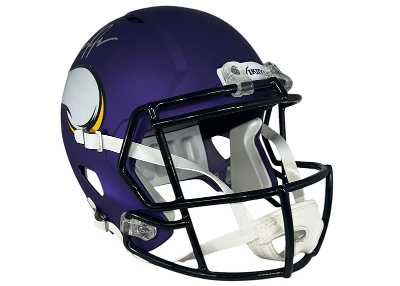 Justin Jefferson Autographed Minnesota Vikings Speed Full Size Helmet Beckett