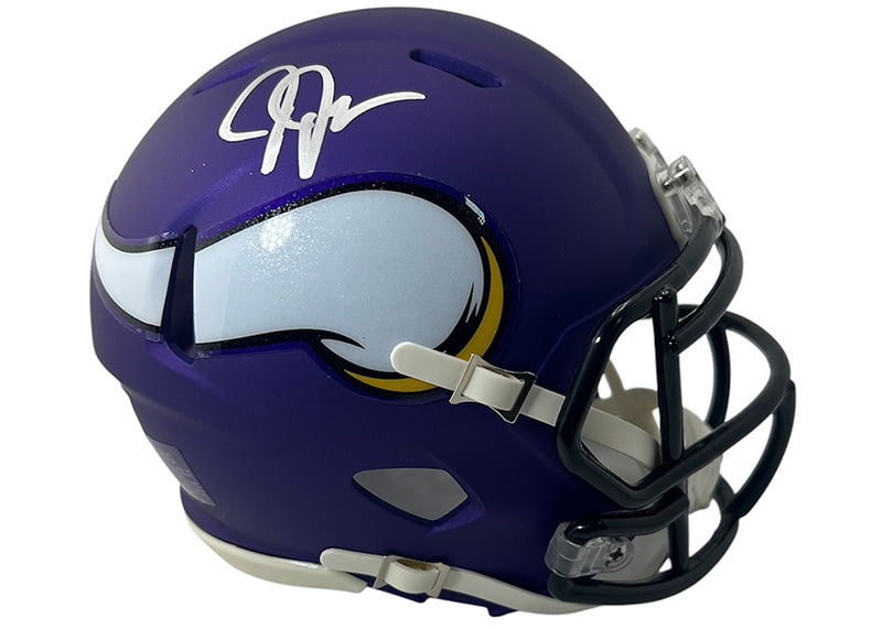 Justin Jefferson Autographed Minnesota Vikings Speed Mini Helmet Beckett
