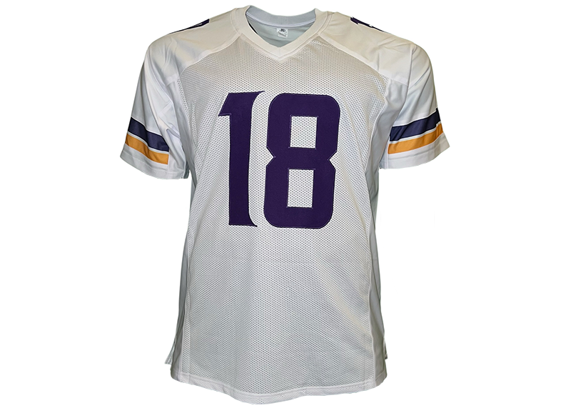 Justin Jefferson Unsigned Minnesota White Football Jersey