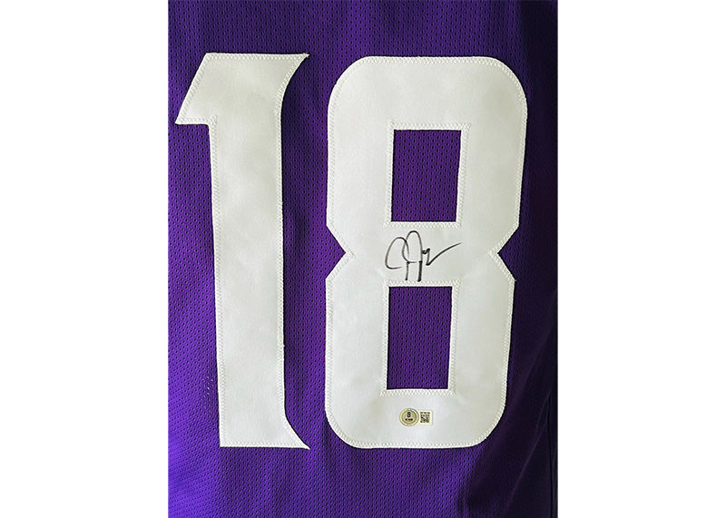 Justin Jefferson Signed Minnesota Purple jersey Beckett