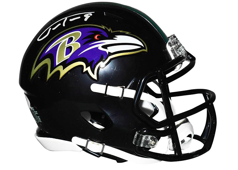 Justin Tucker Signed Baltimore Ravens Speed Mini Football Helmet Beckett