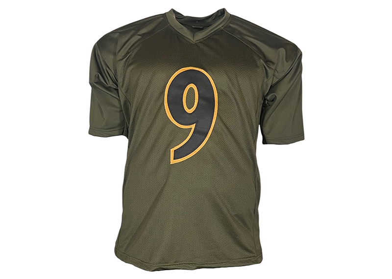 Justin Tucker Signed Baltimore Green Salute To Service Football Jersey (Beckett)