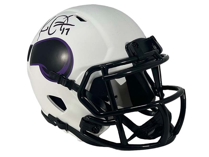 K.J.(KJ) Osborn Autographed Minnesota Vikings Lunar Mini Helmet JSA