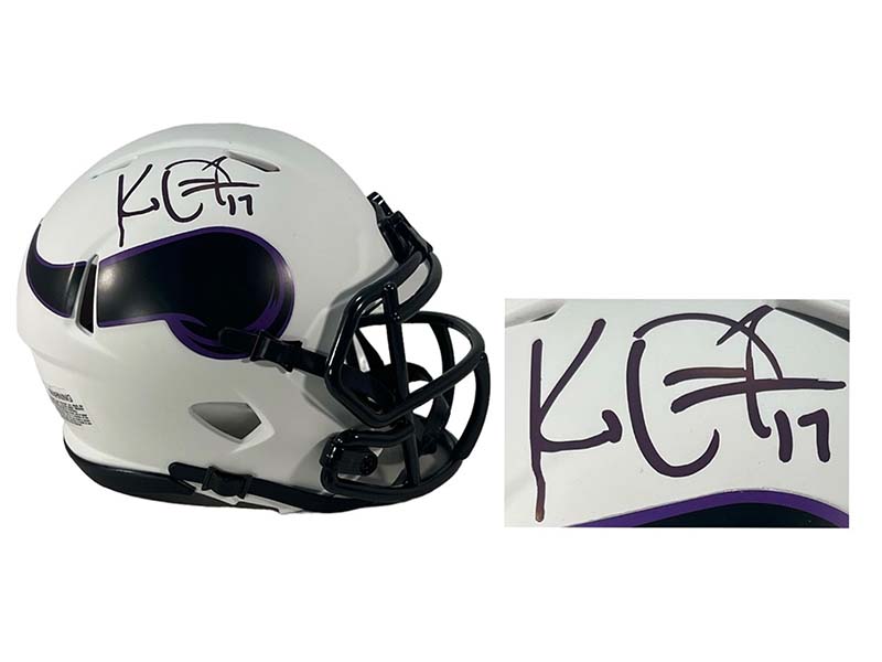 K.J.(KJ) Osborn Autographed Minnesota Vikings Lunar Mini Helmet JSA