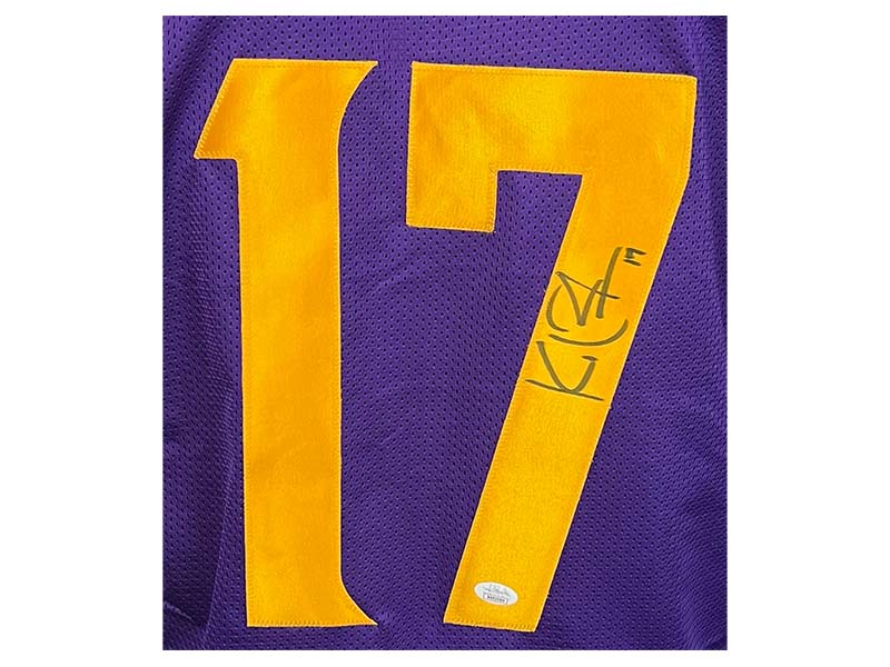 K.J. (KJ) Osborn Signed Purple Custom Football Jersey JSA