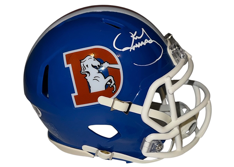 Karl Mecklenburg Signed Denver Broncos 75-96 TB Speed Mini Helmet JSA