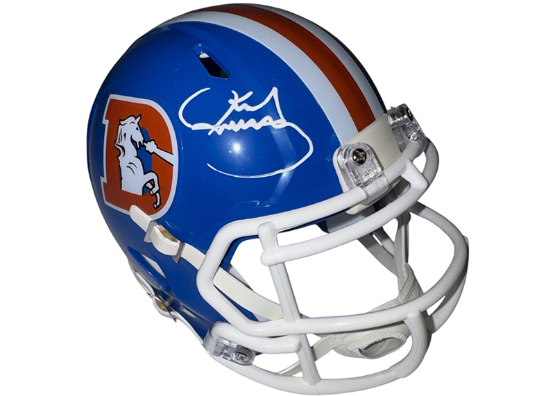 Karl Mecklenburg Signed Denver Broncos 75-96 TB Speed Mini Helmet JSA